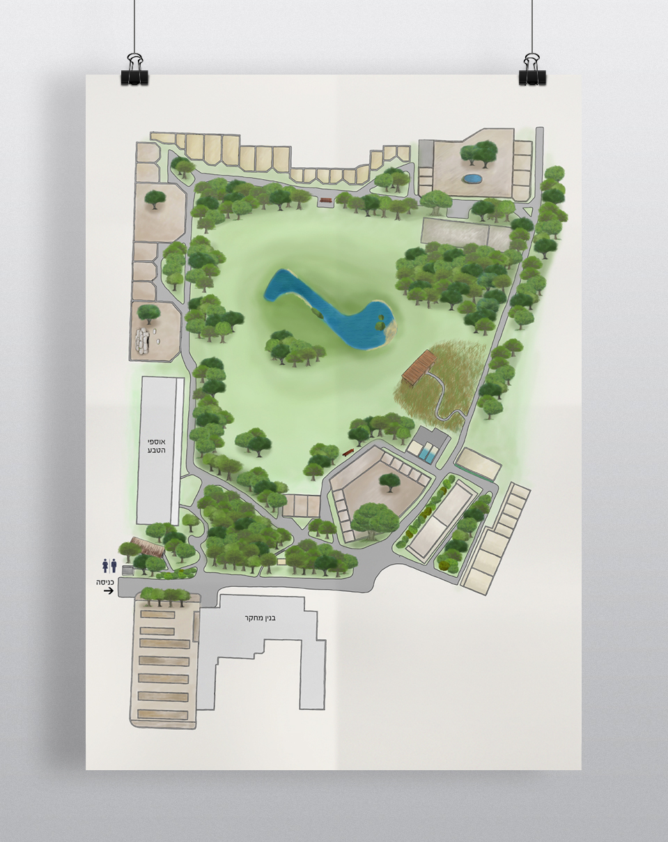 עיצוב ובניית מפה לגן הזואולוגי באוניברסיטת תל אביב